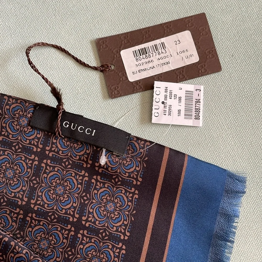Authentic Gucci Silk Scarf Fall/Winter 2012